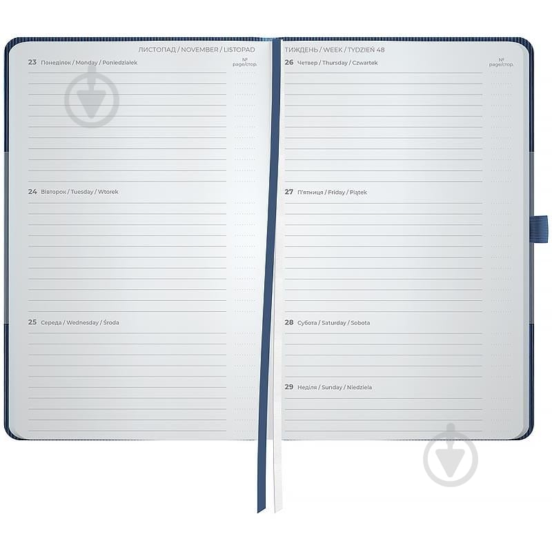 Щотижневик датований Partner Lines Axent A5 2026 8515-26-48-A блакитний - фото 4