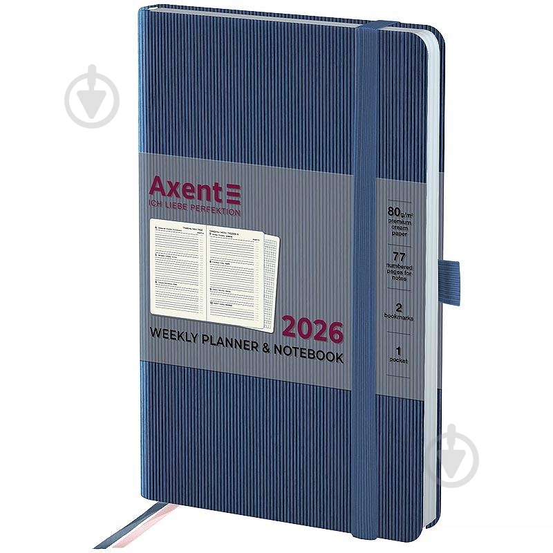 Щотижневик датований Partner Lines Axent A5 2026 8515-26-48-A блакитний - фото 3