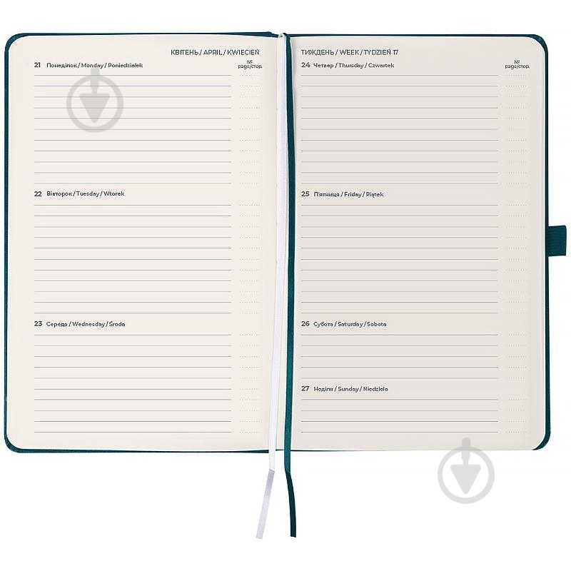 Еженедельник датированный Axent Partner Strong A5 2026 8505-26-31-A малахитовый - фото 3 Еженедельник датированный Axent Partner Strong A5 2026 8505-26-31-A малахитовый - фото 3