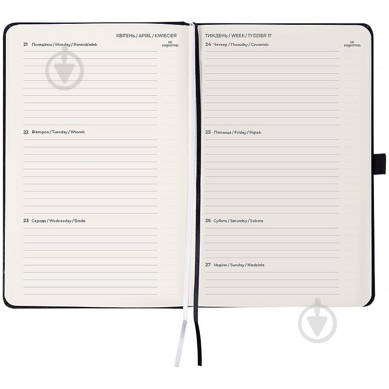 Еженедельник датированный Axent Partner Strong A5 2026 8505-26-01-A черный - фото 3 Еженедельник датированный Axent Partner Strong A5 2026 8505-26-01-A черный - фото 3