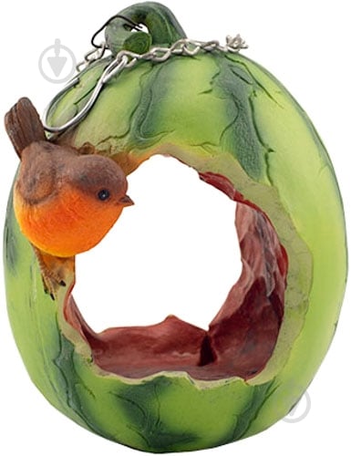 Фигурка-кормушка Decoline Арбуз с птичкой - фото 1 Фигурка-кормушка Decoline Арбуз с птичкой - фото 1