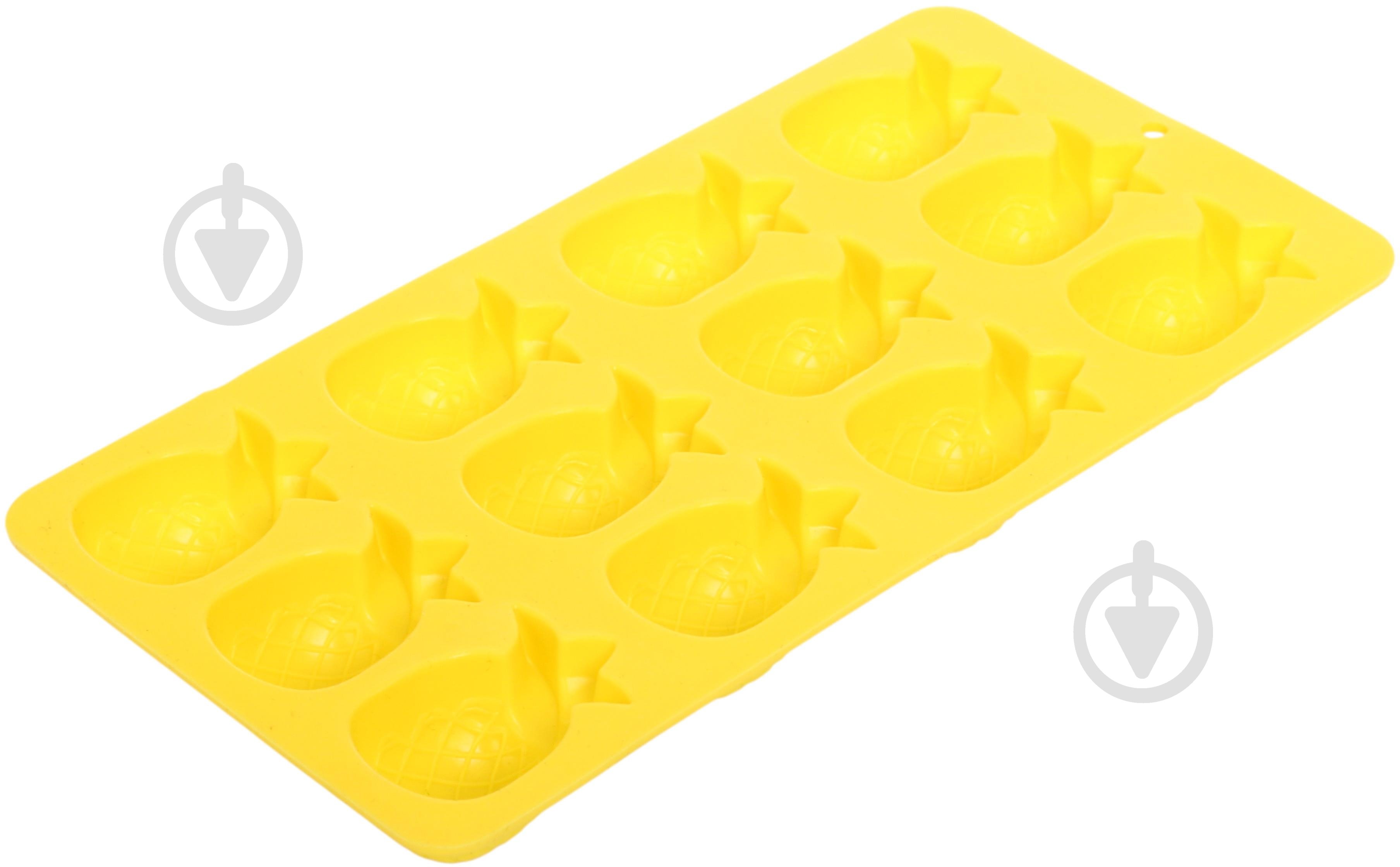 Форма для льда UP! (Underprice) Ананас 21,2х10,9х1,9 см желтый - фото 1 Форма для льда UP! (Underprice) Ананас 21,2х10,9х1,9 см желтый - фото 1