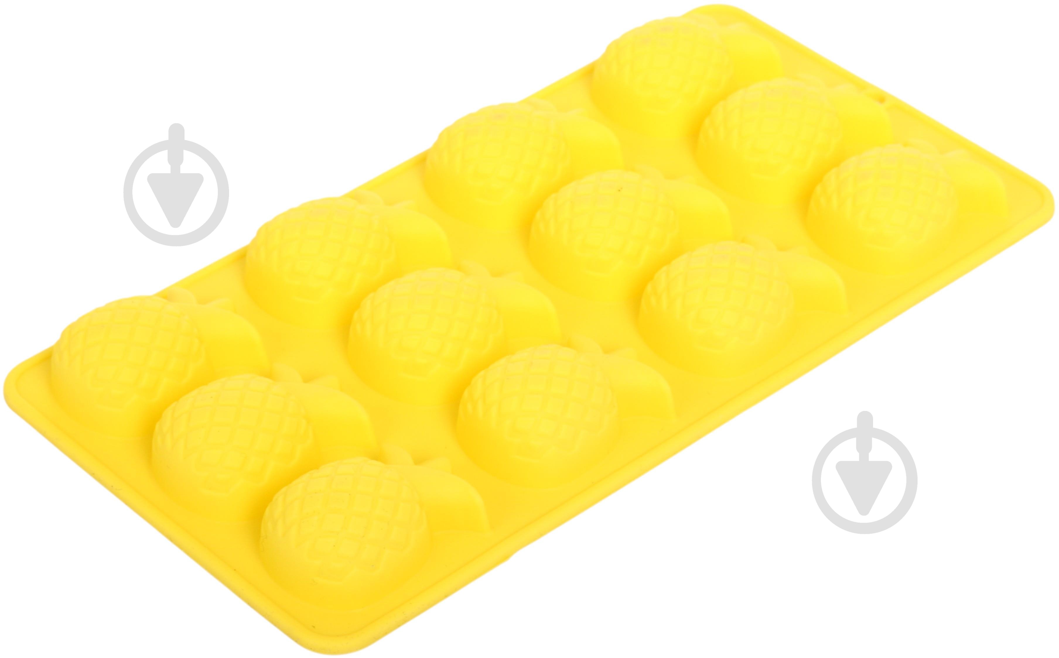 Форма для льда UP! (Underprice) Ананас 21,2х10,9х1,9 см желтый - фото 2 Форма для льда UP! (Underprice) Ананас 21,2х10,9х1,9 см желтый - фото 2