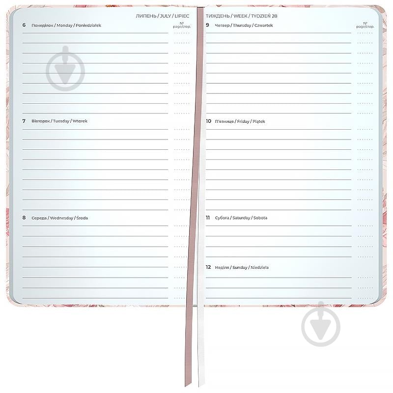 Еженедельник датированный Pocket Peony Dreams Axent A6 2026 8525-26-2-A-CC - фото 3 Еженедельник датированный Pocket Peony Dreams Axent A6 2026 8525-26-2-A-CC - фото 3