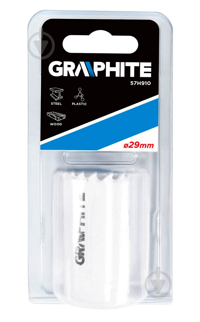 Коронка биметаллическая GRAPHITE 29 мм 57H910 - фото 2