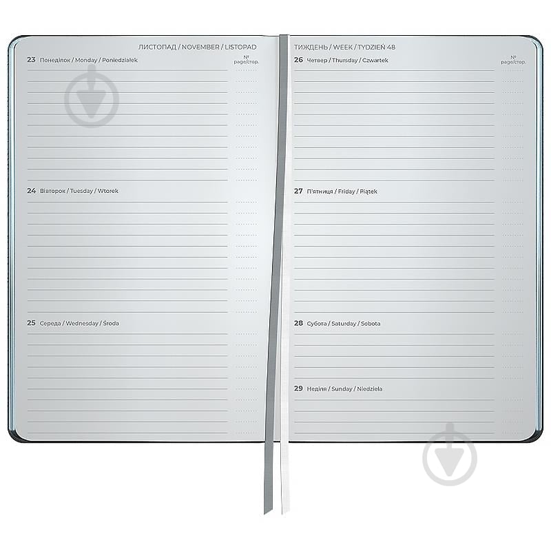 Щотижневик датований Partner City Soft Axent A5 2026 8521-26-06-A сірий - фото 4