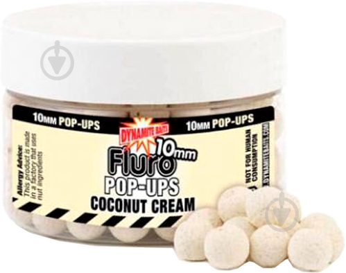 Бойлы Dynamite Baits Coconut Cream Fluro Pop-Ups 100 г крем DY561 - фото 1