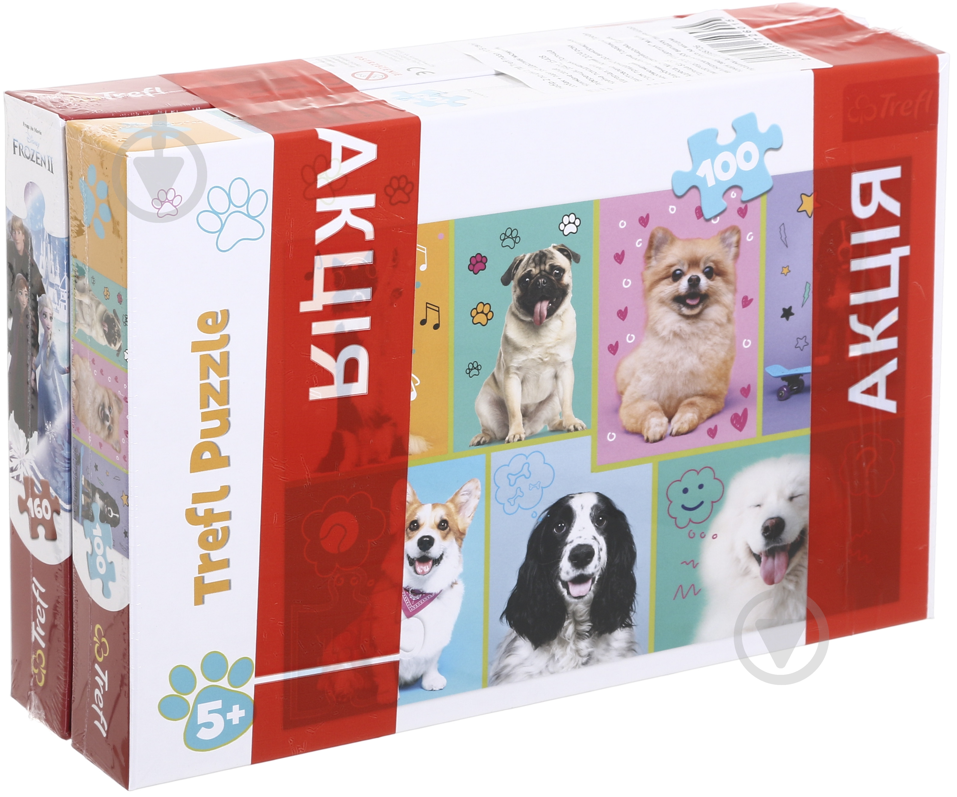 Набор пазлов Trefl 2 по цене 1 В мире собак + Счастливые моменты, Ледяное сердце 16421_15408 - фото 2 Набор пазлов Trefl 2 по цене 1 В мире собак + Счастливые моменты, Ледяное сердце 16421_15408 - фото 2