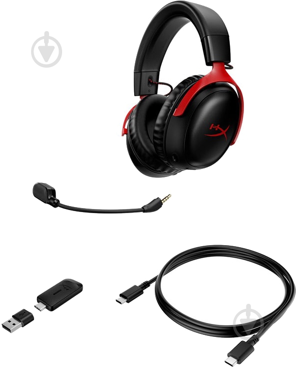 Навушники HyperX Cloud III Wireless black-red (77Z46AA) - фото 2