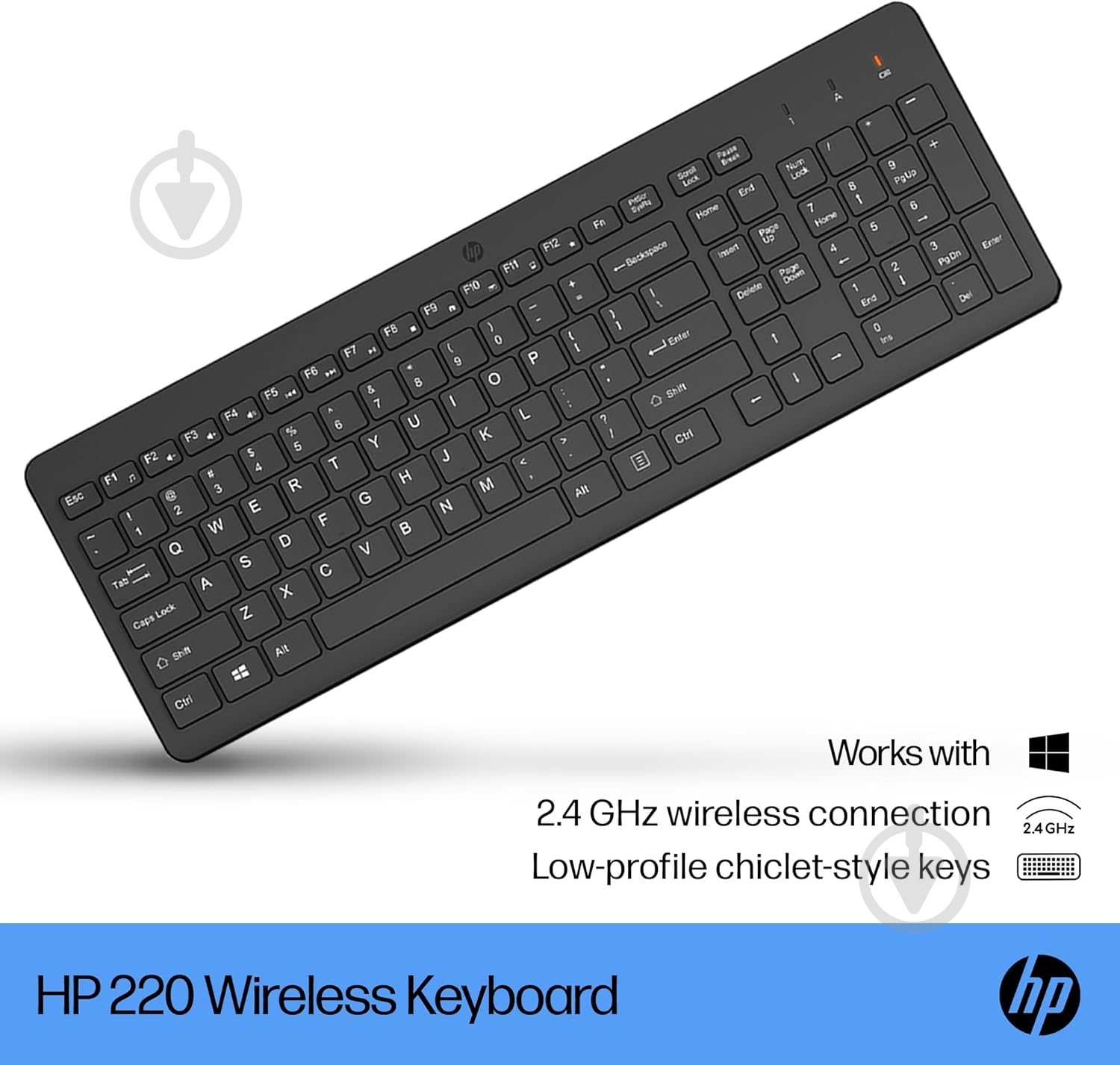 Клавіатура HP 220 WL EN/UK (805T2AA) black - фото 3