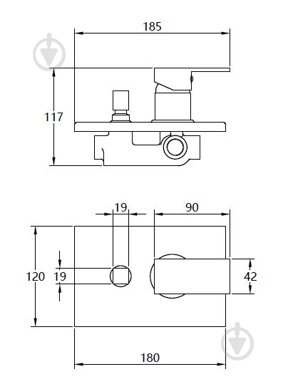 Смеситель для ванны Mixxen FUSION хром вмонт. MXTA0674 - фото 2