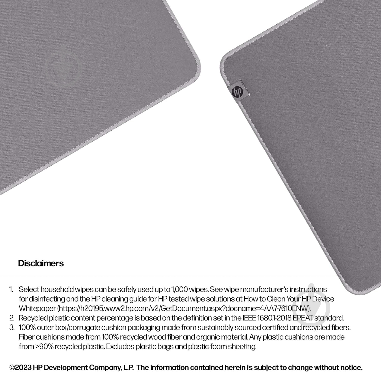 Ігрова поверхня HP 205 Sanitizable XL grey (8X596AA) - фото 6 Ігрова поверхня HP 205 Sanitizable XL grey (8X596AA) - фото 6