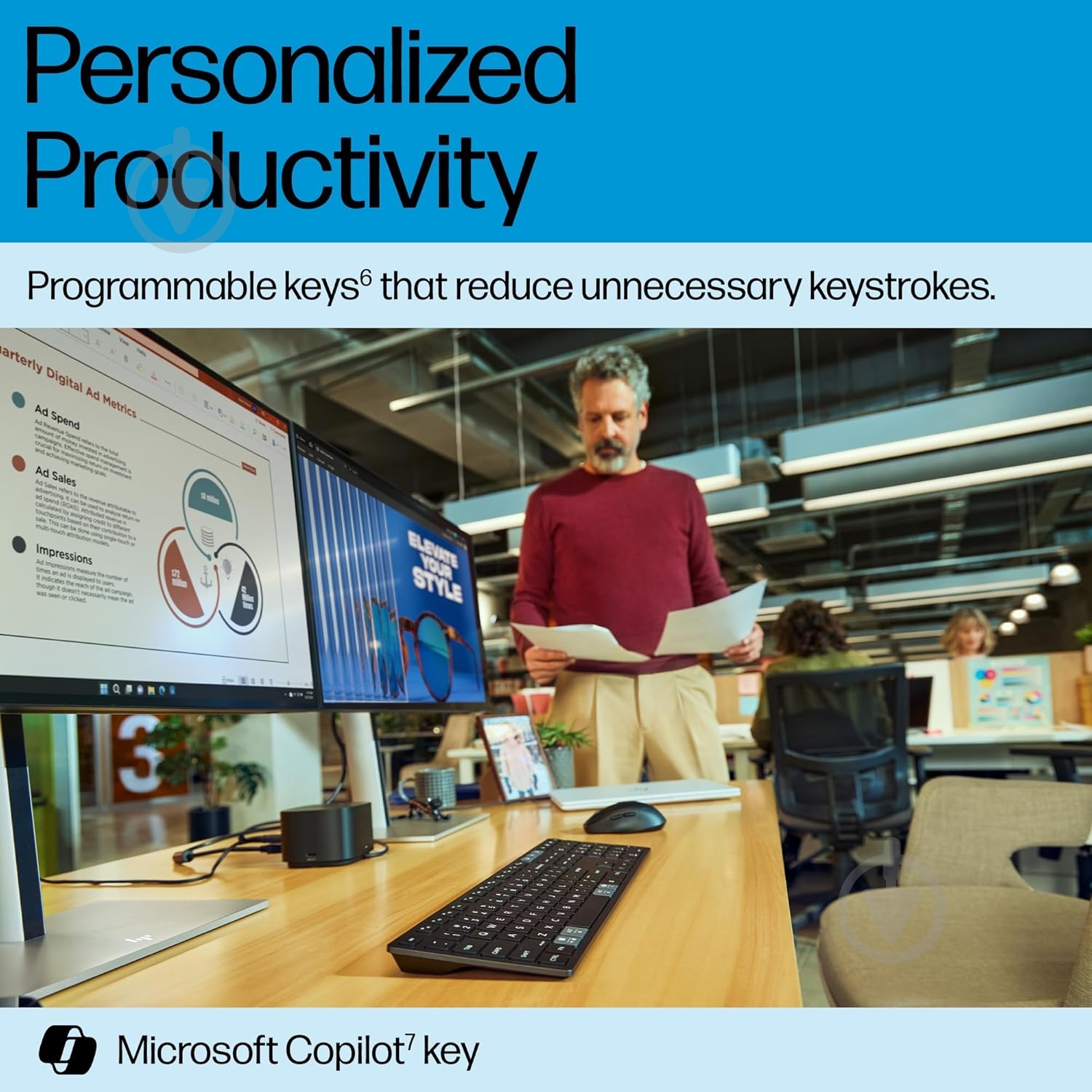 Клавиатура HP 720 Multi-Device Rechargeable Wireless (9T5B1AA) black - фото 4 Клавиатура HP 720 Multi-Device Rechargeable Wireless (9T5B1AA) black - фото 4