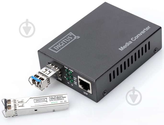 Медіаконвертер Digitus Gigabit RJ45 / SFP (DN-82130) - фото 5 Медіаконвертер Digitus Gigabit RJ45 / SFP (DN-82130) - фото 5