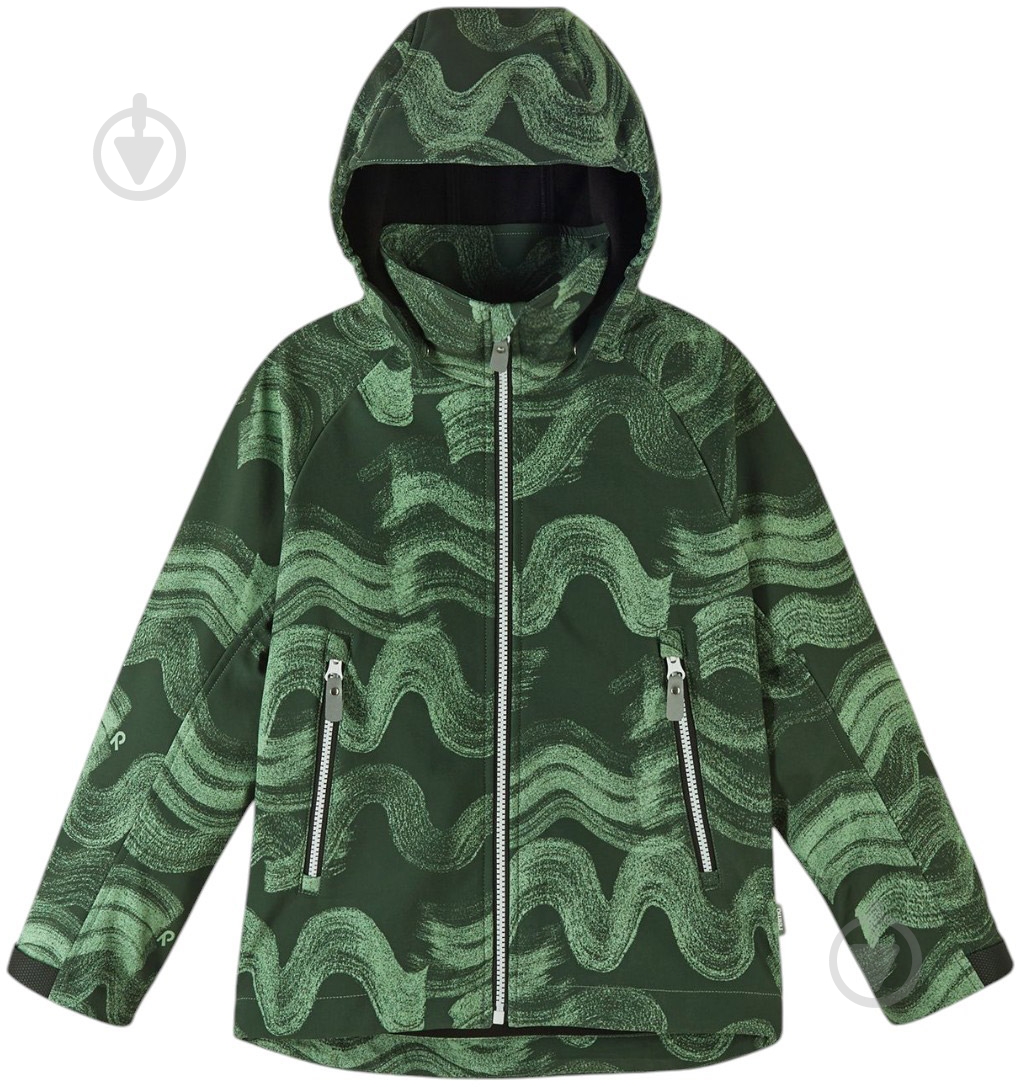 Куртка для мальчиков Reima Softshell Aitoo р.110 зеленый 5100139A-8512 - фото 1