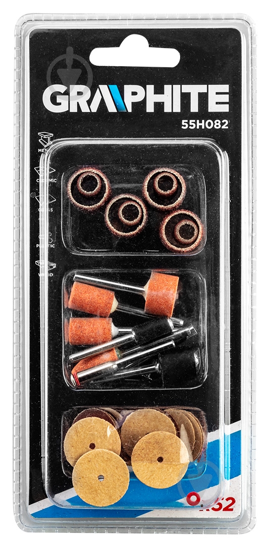 Набор насадок GRAPHITE 55H082 - фото 7 Набор насадок GRAPHITE 55H082 - фото 7