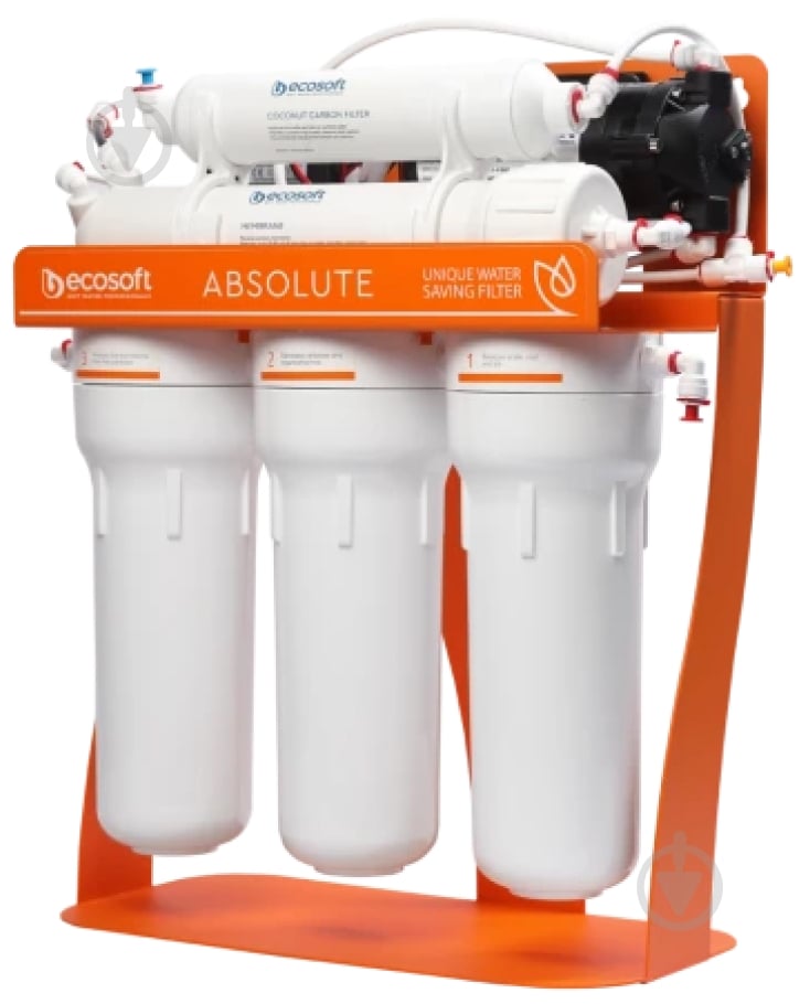 Фильтр Ecosoft обратного осмоса Absolute с помпой на станине - фото 2 Фильтр Ecosoft обратного осмоса Absolute с помпой на станине - фото 2