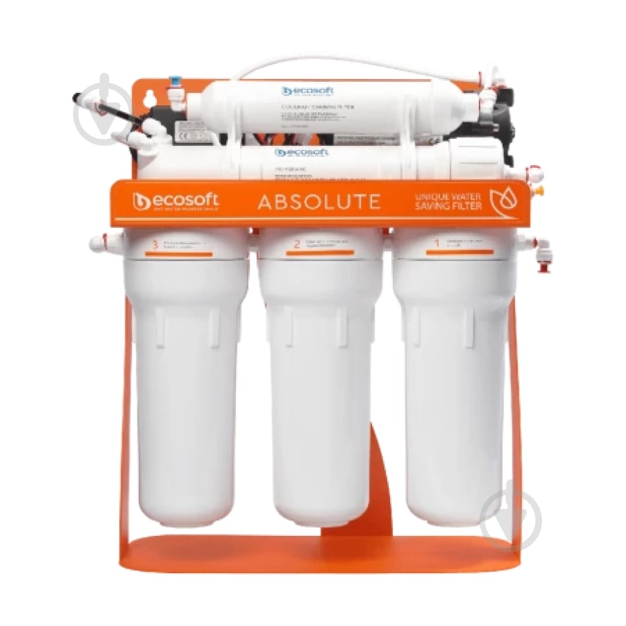 Фильтр Ecosoft обратного осмоса Absolute с помпой на станине - фото 1 Фильтр Ecosoft обратного осмоса Absolute с помпой на станине - фото 1
