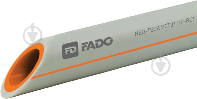 Труба поліпропіленова FADO S.r.l армована скловолокном (PPR-FB-PPR) PN-20 20х3,4 4м - фото 1
