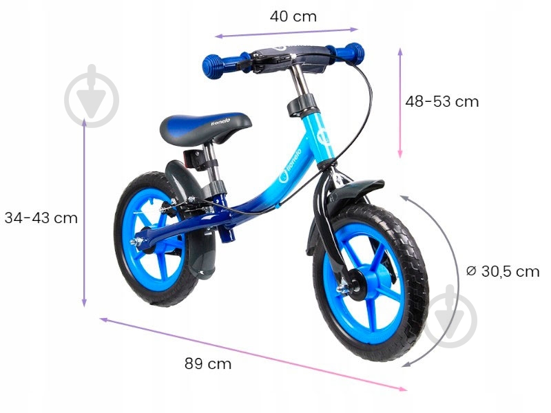 Беговел Lionelo Dan Plus синий LO.DA02 - фото 2 Беговел Lionelo Dan Plus синий LO.DA02 - фото 2