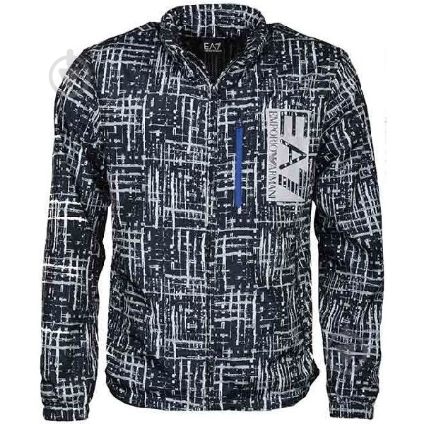 Ветровка мужская демисезонная EA7 TESSUTO BOMBER JACKET 3GPB33-PNC3Z-2502 р.S голубая - фото 1