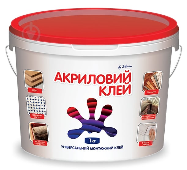 Клей акриловий Polimin універсальний ремонтно-монтажний 1 кг - фото 1