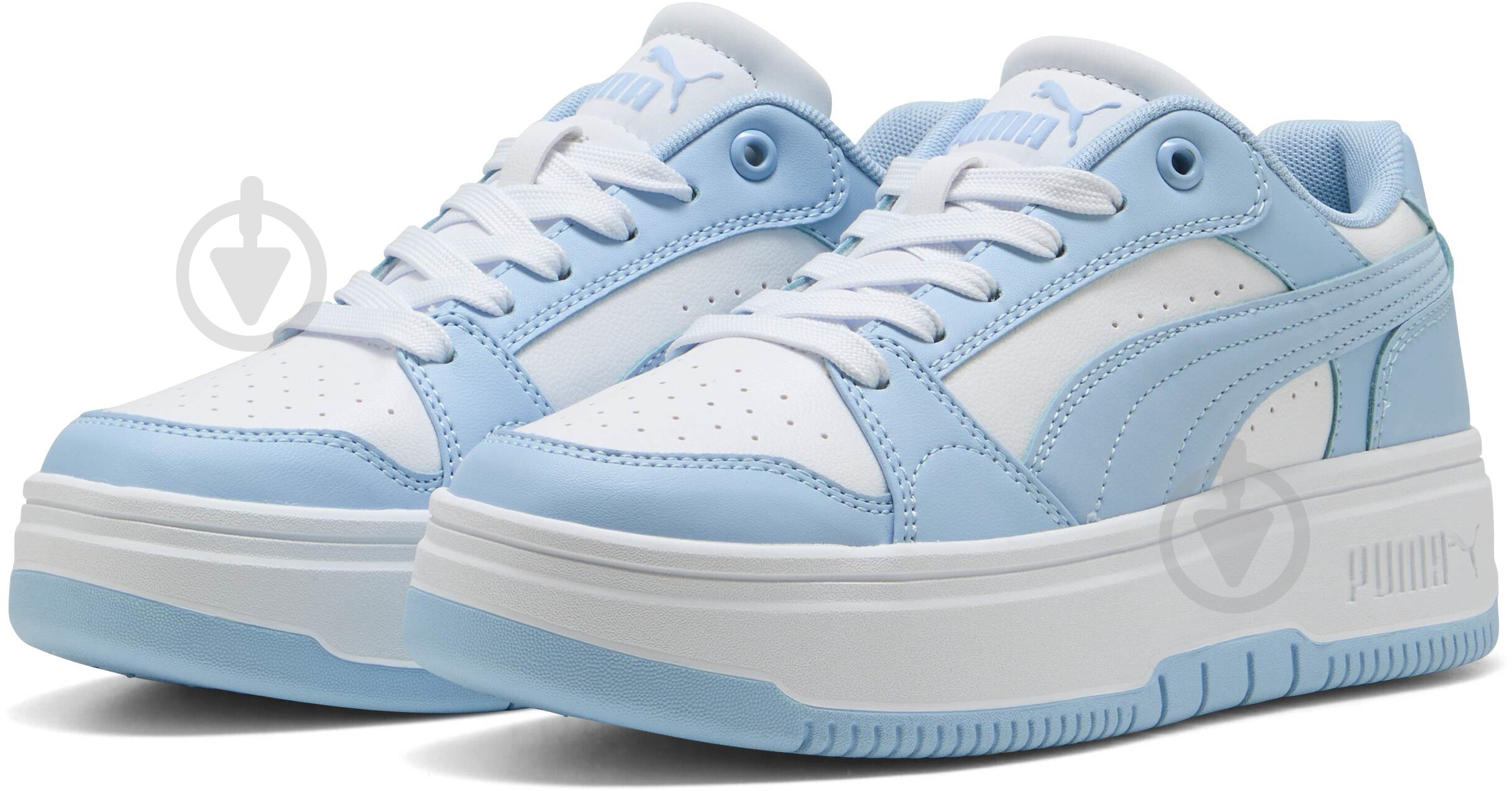 Кросівки жіночі Puma Rebound Femme Low 40259205 р.35,5 білі із блакитним - фото 3
