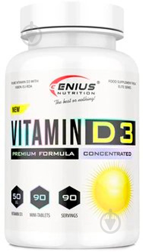 Вітамін D3 Genius Nutrition Вітамін D3 90 таблеток - фото 1