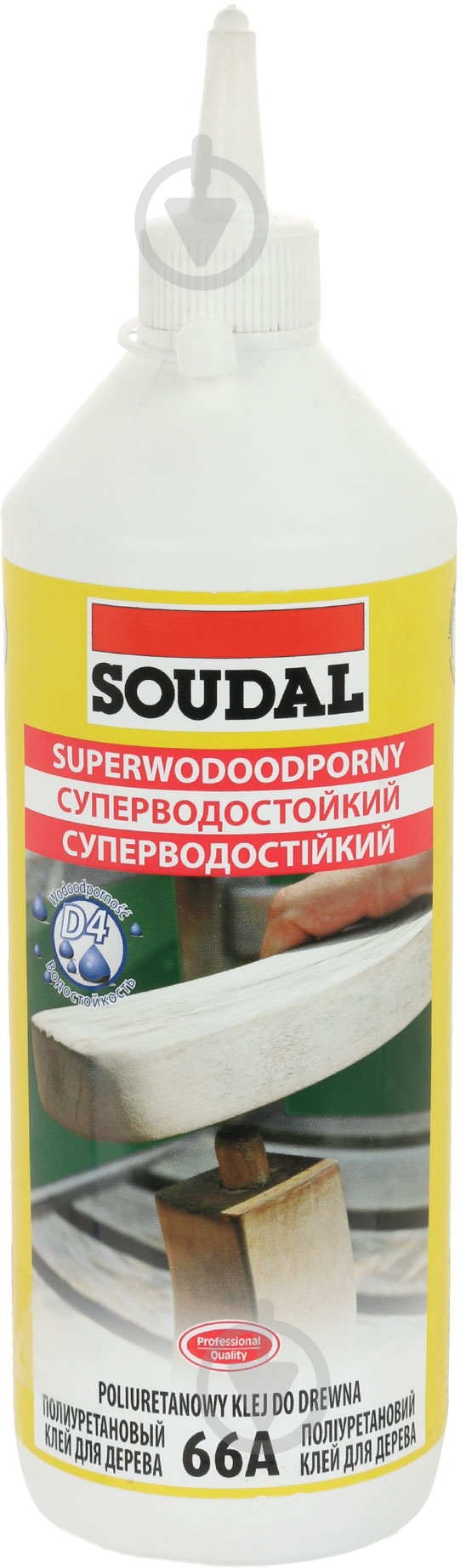 Клей для дерева SOUDAL 66A D4 750 г - фото 1 Клей для дерева SOUDAL 66A D4 750 г - фото 1