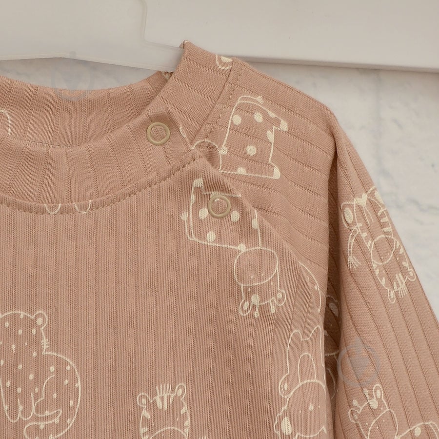 Ромпер-реглан унісекс Blanka Тваринки р.74-80 бежевий 110835 - фото 3 Ромпер-реглан унісекс Blanka Тваринки р.74-80 бежевий 110835 - фото 3