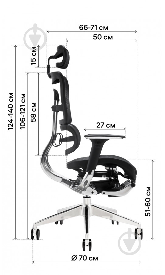 Крісло офісне GT Racer X-801L чорний - фото 9