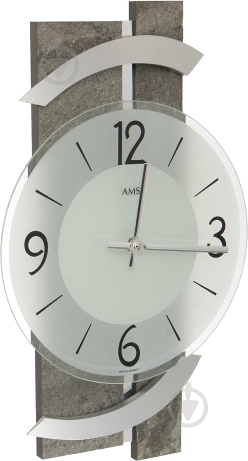 Годинник настінний 40х23 см сірий - фото 2