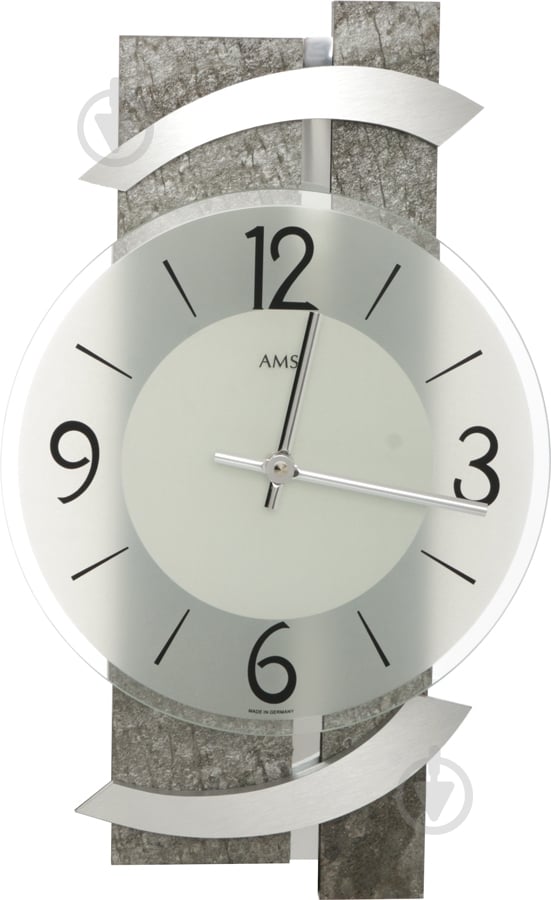 Годинник настінний 40х23 см сірий - фото 1