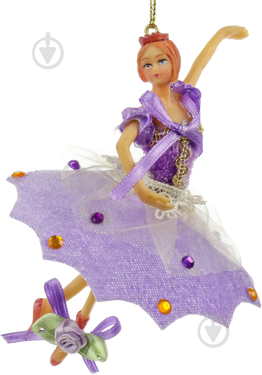 Підвіска Балерина бузкова 13,5 см DL120491A - фото 1