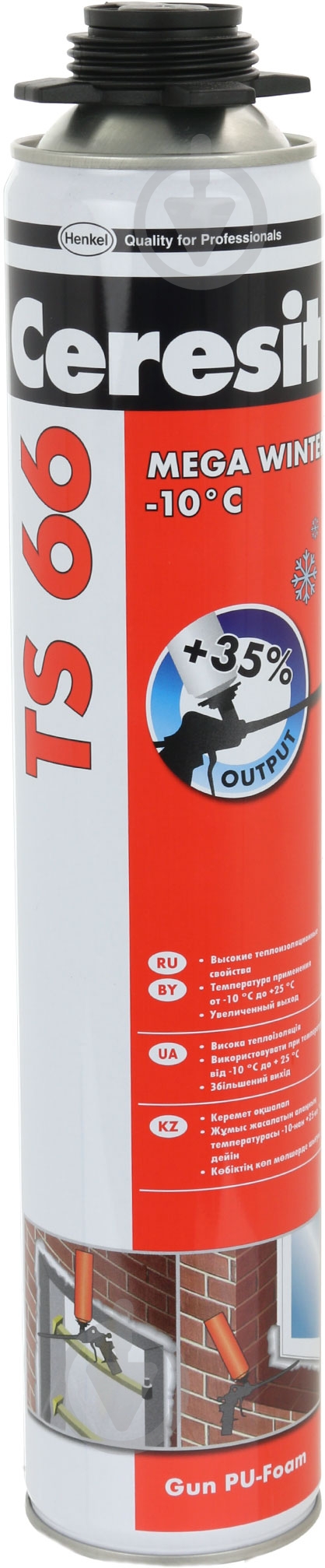 Пена монтажная Ceresit TS 66 Pro 850 мл - фото 1 Пена монтажная Ceresit TS 66 Pro 850 мл - фото 1