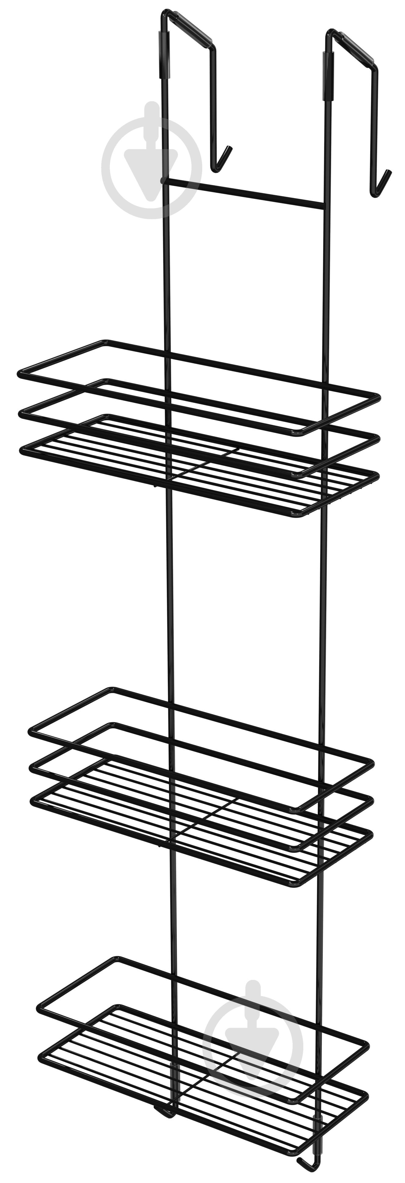 Полка для ванной 3-ярусная черная - фото 2 Полка для ванной 3-ярусная черная - фото 2