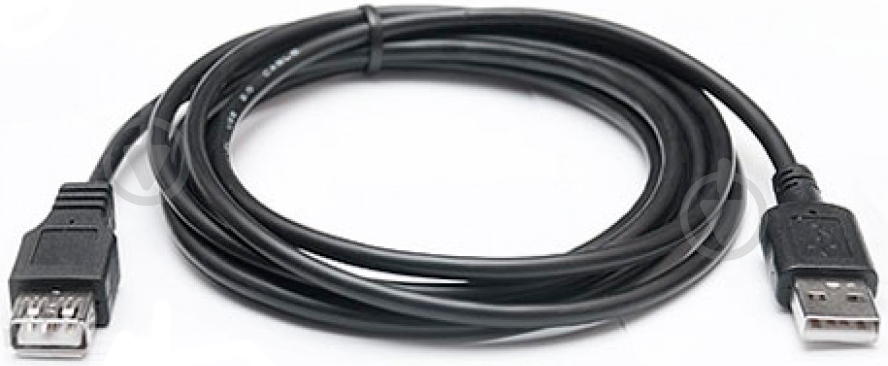 Кабель Real-el USB Am – USB Af 2 м чорний (USB 2.0 Pro AM-AF 2m, black (R) - фото 1
