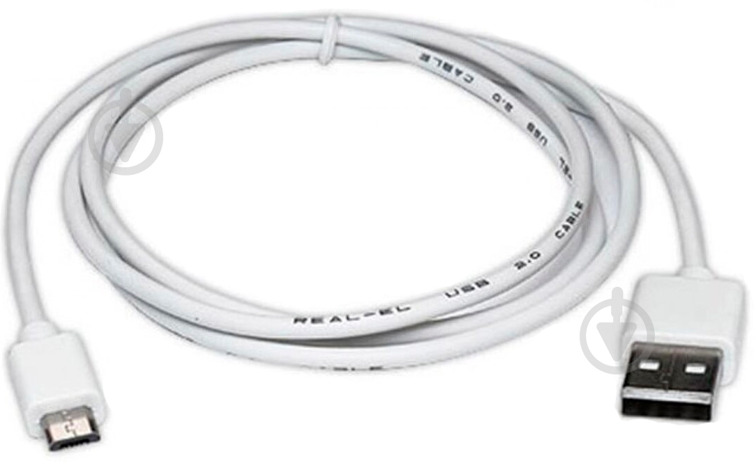 Кабель Real-el USB – microUSB 0,6 м білий (USB 2.0 Pro AM-micro type B 0.) - фото 1 Кабель Real-el USB – microUSB 0,6 м білий (USB 2.0 Pro AM-micro type B 0.) - фото 1