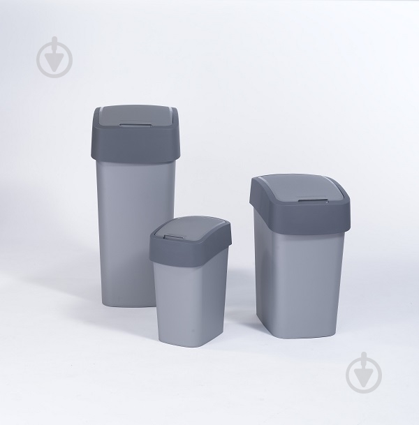 Контейнер із кришкою Curver Flip bin 10 л сірий графіт 186133 - фото 2