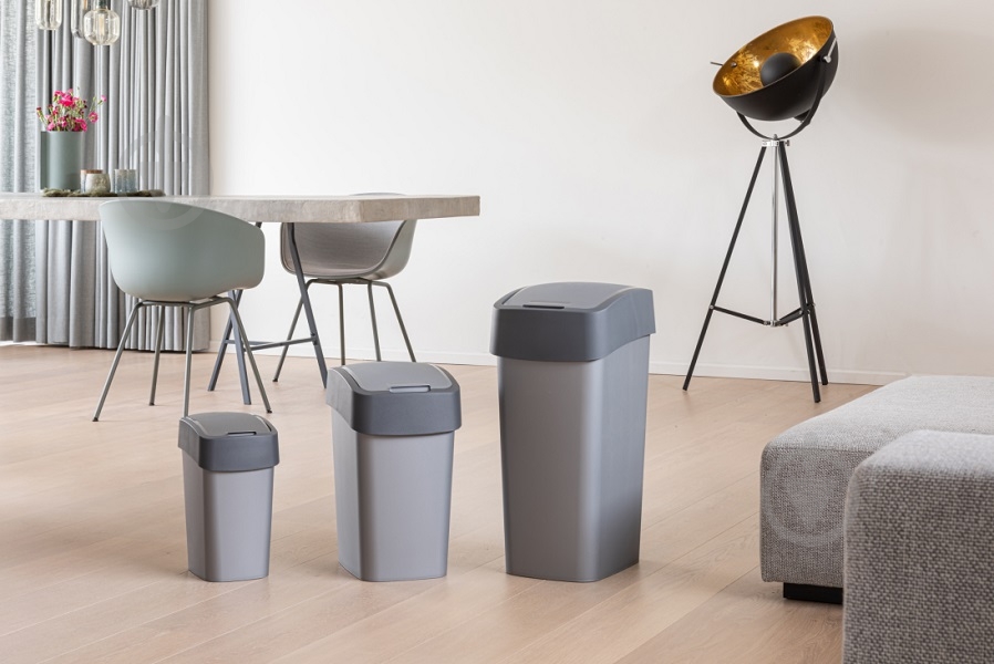 Контейнер із кришкою Curver Flip bin 10 л сірий графіт 186133 - фото 3