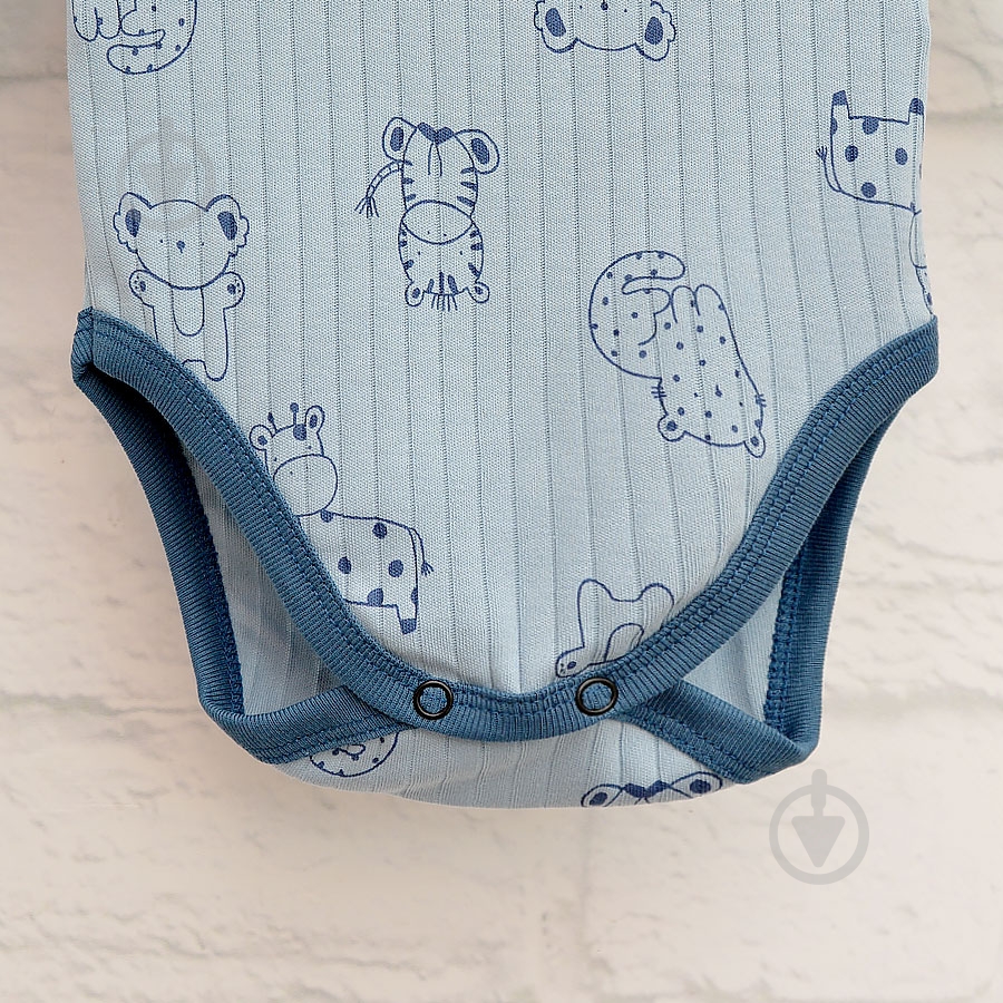 Боді дитяче для хлопчика Blanka Тваринки р.68-74 синій 110839 - фото 3 Боді дитяче для хлопчика Blanka Тваринки р.68-74 синій 110839 - фото 3