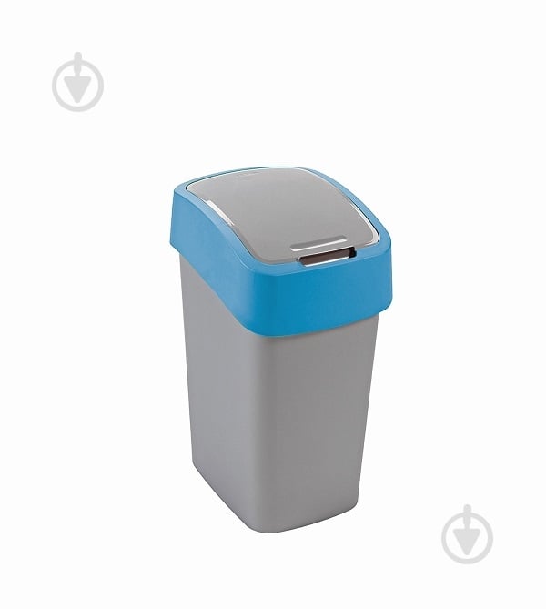Відро для сміття Curver Flip bin сірий із блакитним 10 л сірий із блакитним 217816 - фото 1