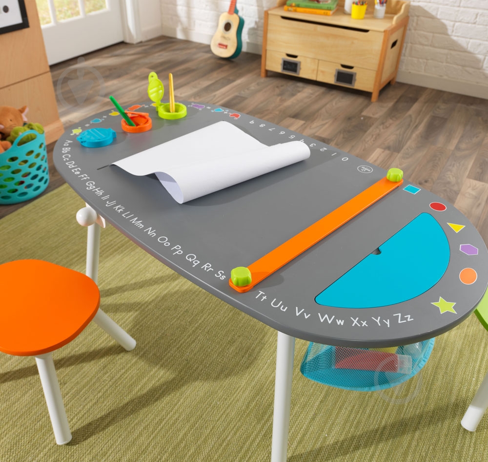 Парта-доска Kidkraft с табуретами 26956 - фото 6 Парта-доска Kidkraft с табуретами 26956 - фото 6