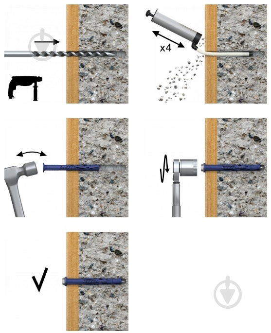 Дюбель рамный с шурупом нейлоновый (нерж) Rawlplug 10x120 мм 25 шт. (R-FF1-N-10K120-A4) - фото 2 Дюбель рамный с шурупом нейлоновый (нерж) Rawlplug 10x120 мм 25 шт. (R-FF1-N-10K120-A4) - фото 2