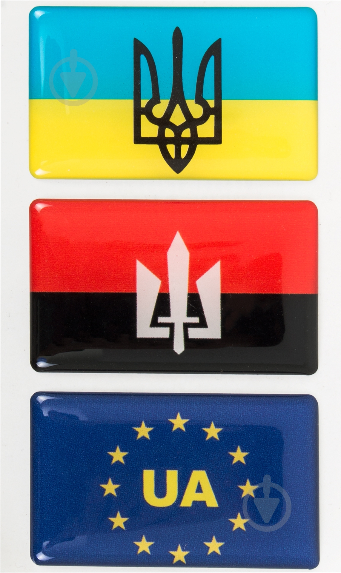 Набор шильд флаг Украины, УПА, ЕС 50х30 мм - фото 1 Набор шильд флаг Украины, УПА, ЕС 50х30 мм - фото 1