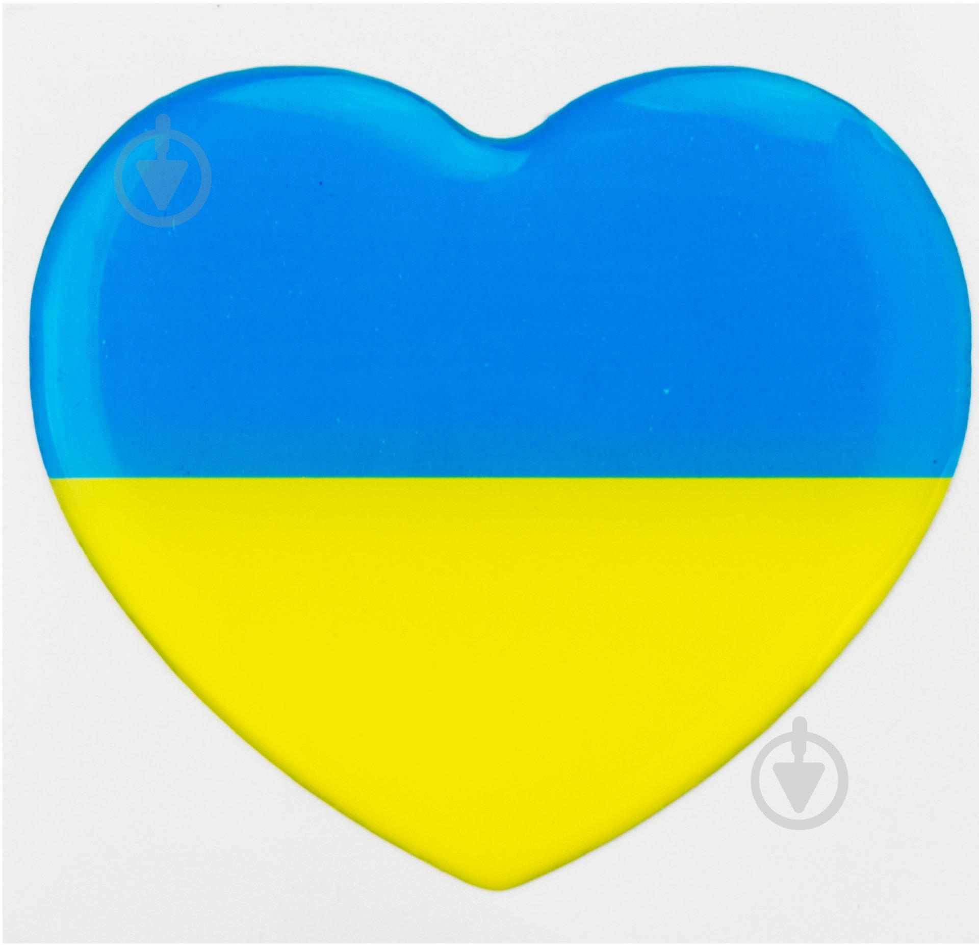 Шильда Сердце сине-желтое - фото 1