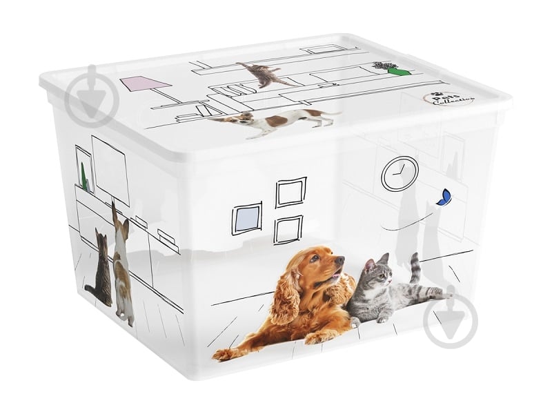 Ящик для зберігання Curver 247160 різнокольоровий Pets Collectoin Cube 27 л різнокольоровий 250x340x400 мм - фото 1