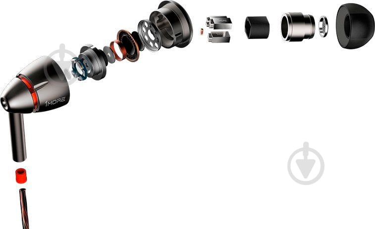 Гарнитура 1More Quad Driver In-Ear Mic E1010 grey - фото 5