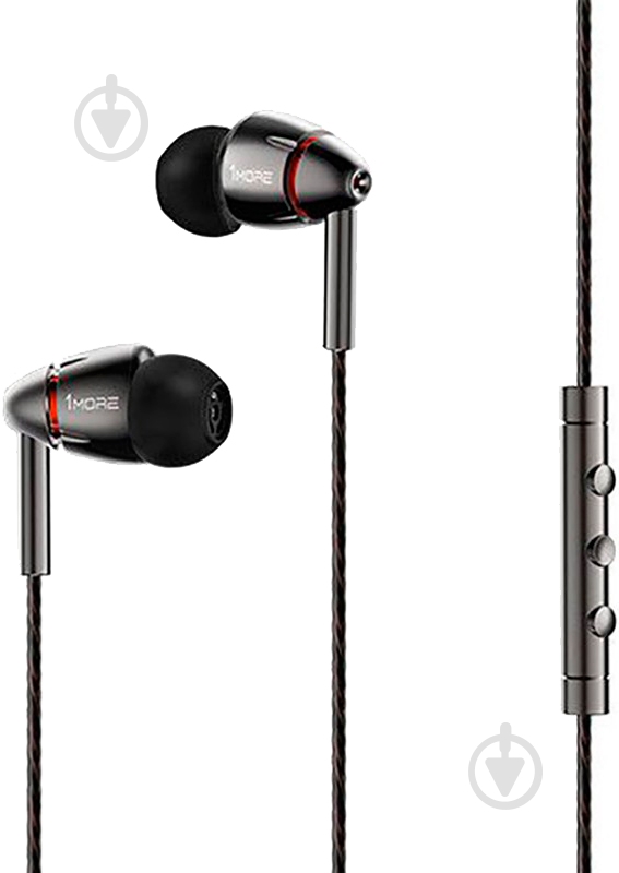 Гарнитура 1More Quad Driver In-Ear Mic E1010 grey - фото 2