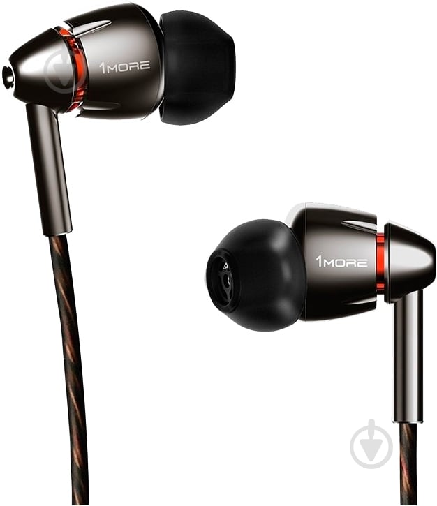 Гарнитура 1More Quad Driver In-Ear Mic E1010 grey - фото 1